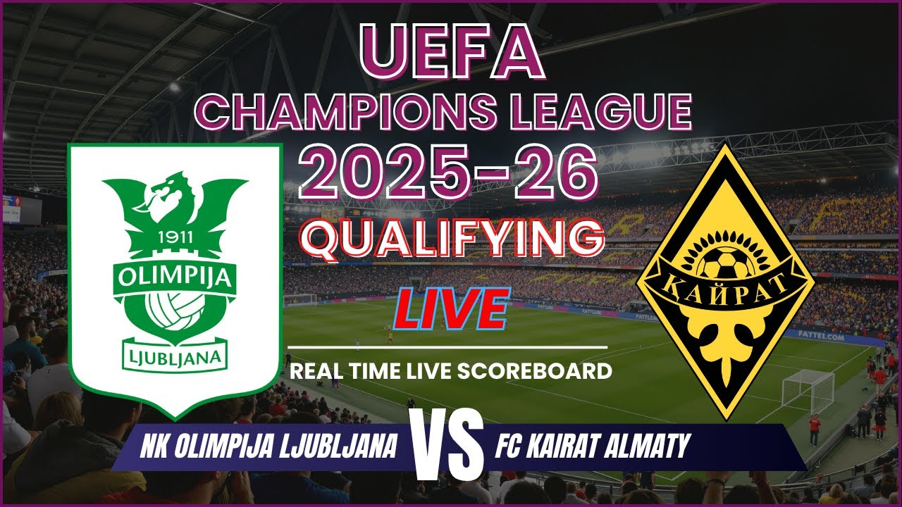 watch football champions league kairat almaty vs olimpija ljubljana 2025